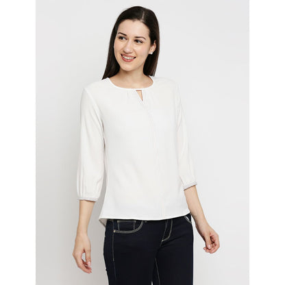 Mantra white solid key hole top