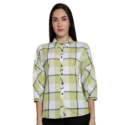 Mantra Green cotton Bishop sleeve shirt