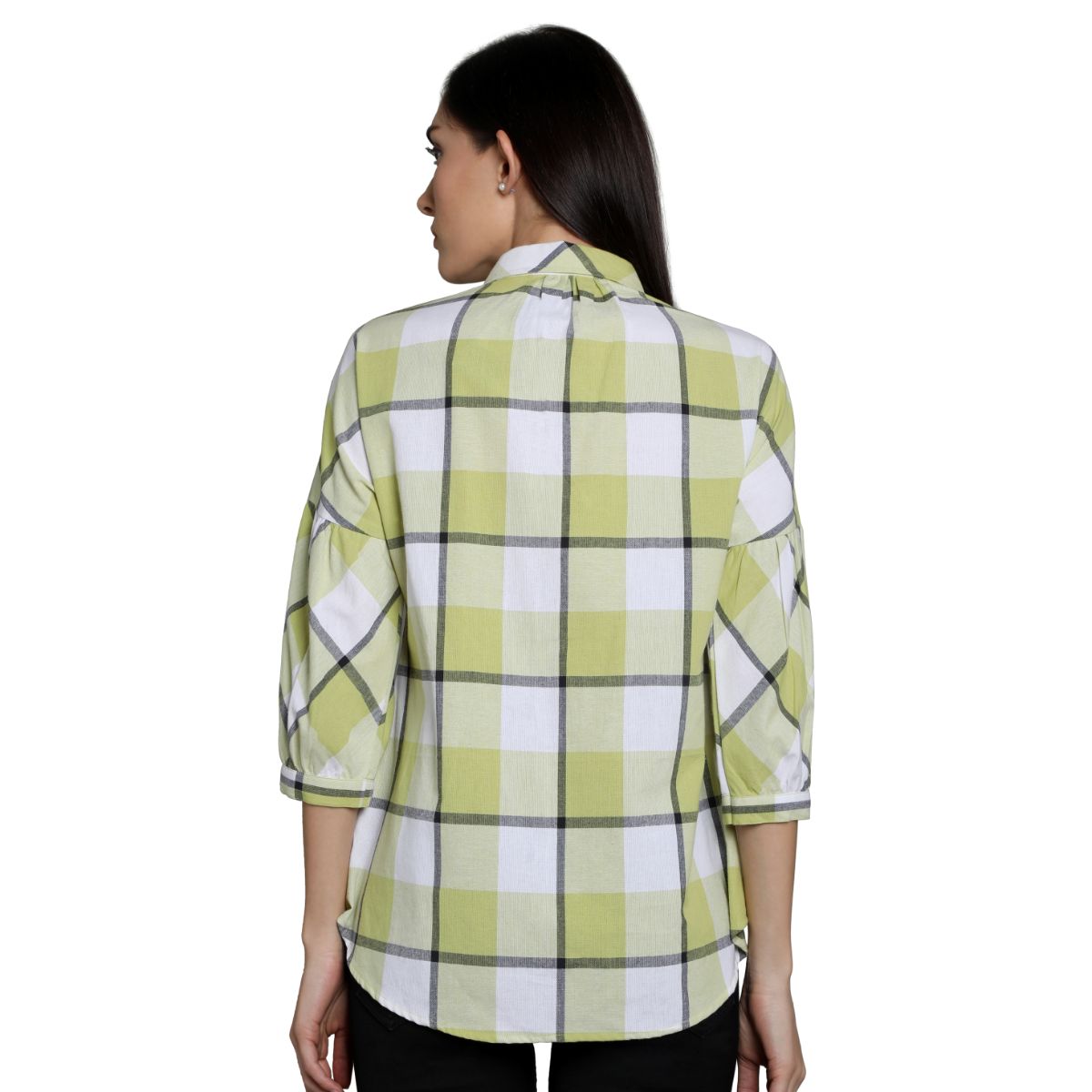 Mantra Green cotton Bishop sleeve shirt