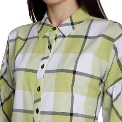 Mantra Green cotton Bishop sleeve shirt