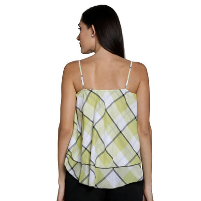 Mantra Green cotton printed Crop top