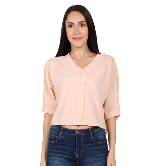 Mantra peach solid Dolman top