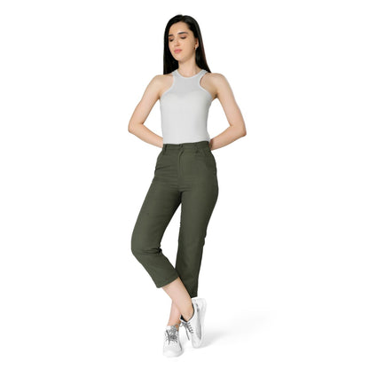 Mantra green high waist trouser