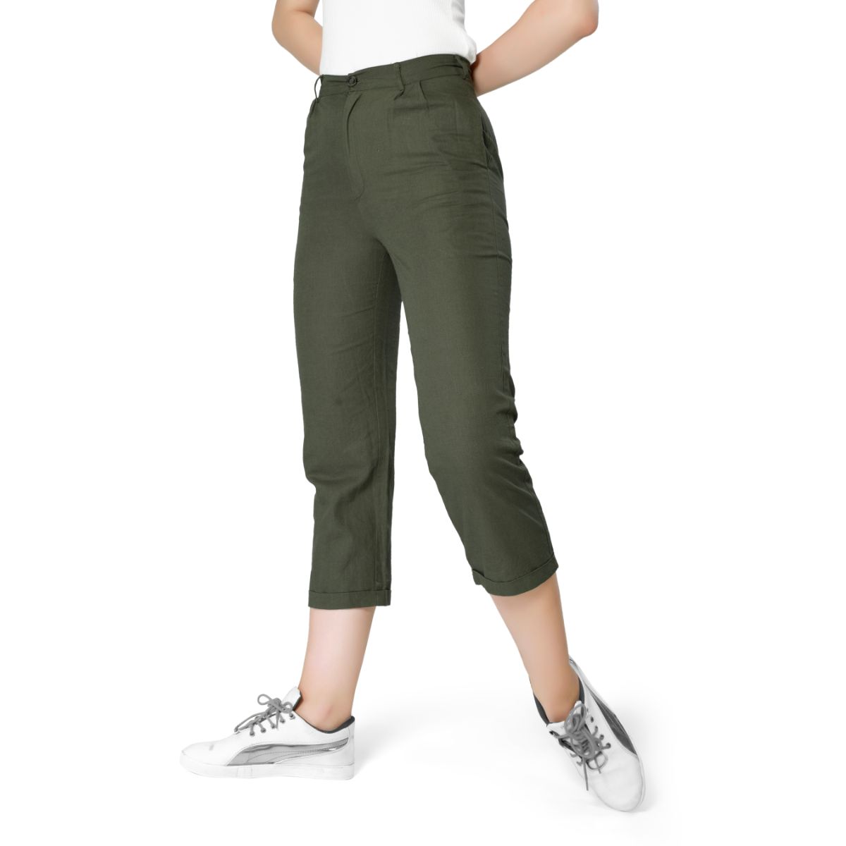 Mantra green high waist trouser