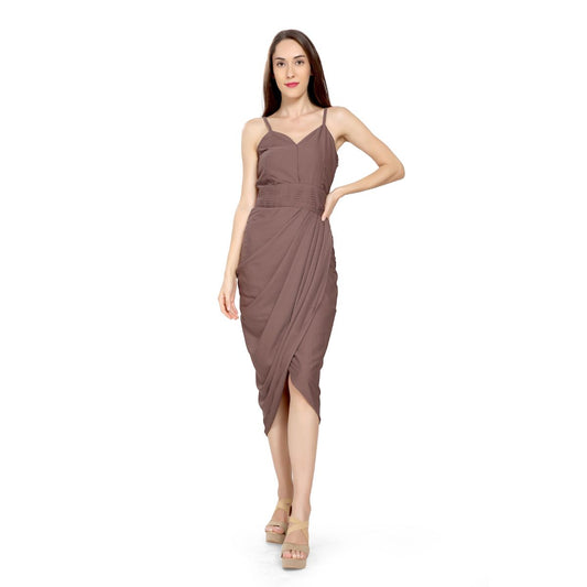 Mantra Mauve Cowl Wrap dress