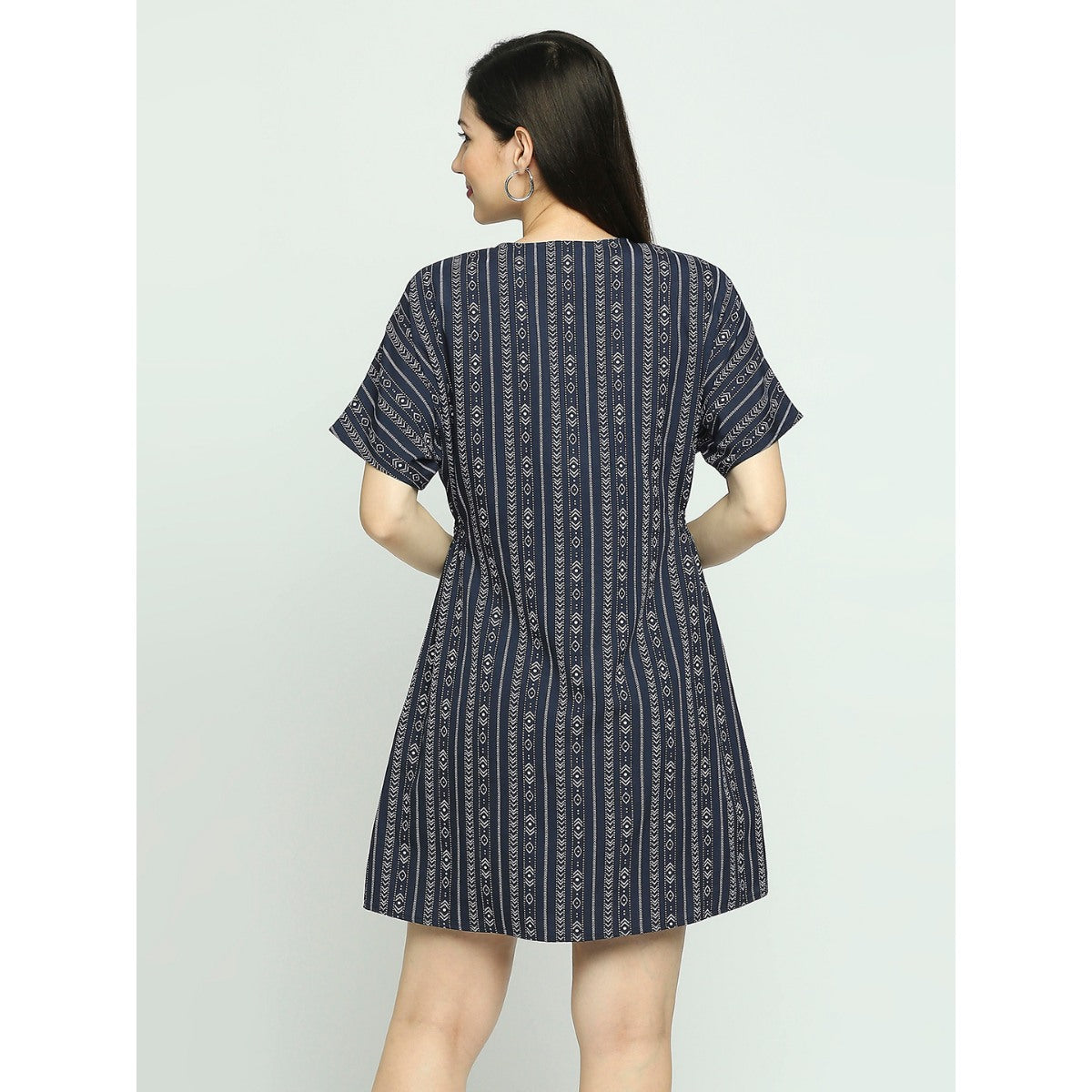 Mantra blue printed shirt dress