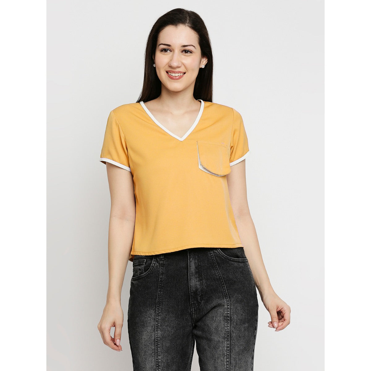 Mantra yellow front pocket top