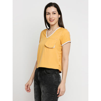 Mantra yellow front pocket top