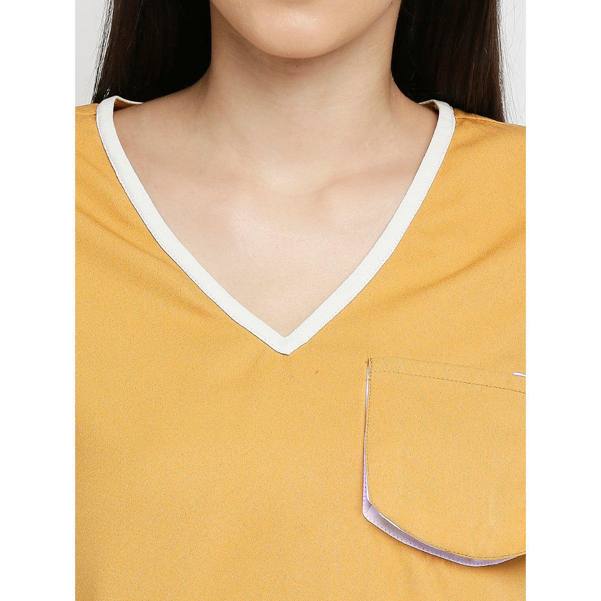 Mantra yellow front pocket top