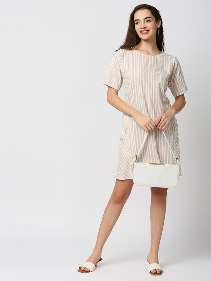 Mantra striped  A-line dress